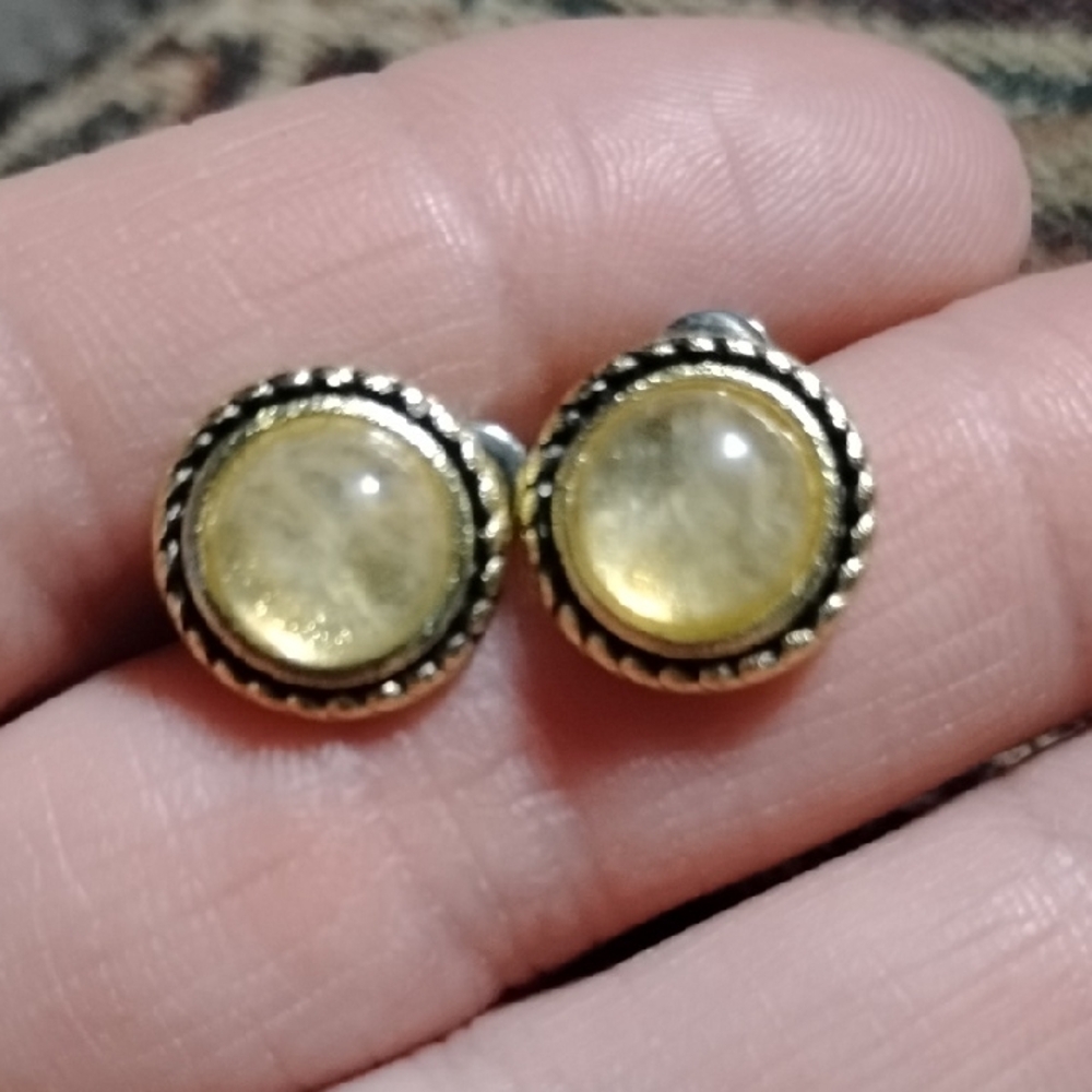 Chic Gold-Tone Stud Earrings